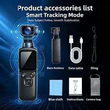 Travel Vlog Accessories - Cámara Digital de Bolsillo con Gimbal