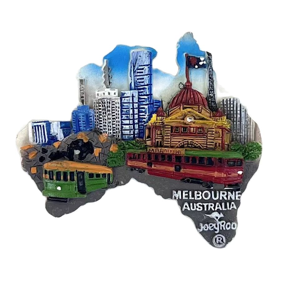 Travel Accessories Melbourne - Imán de nevera de Australia, pegatinas
