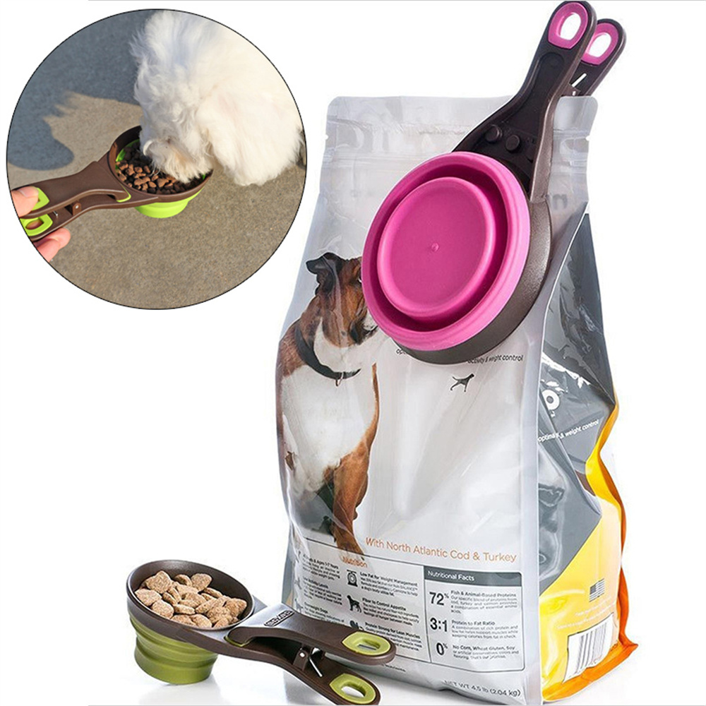 Travel Accessories Dog - Cuchara Medidora de Silicona Plegable y