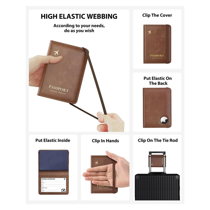 ABRT-Porta pasaportes con bloq - Travel Accessories Passport Holder reseña y precio