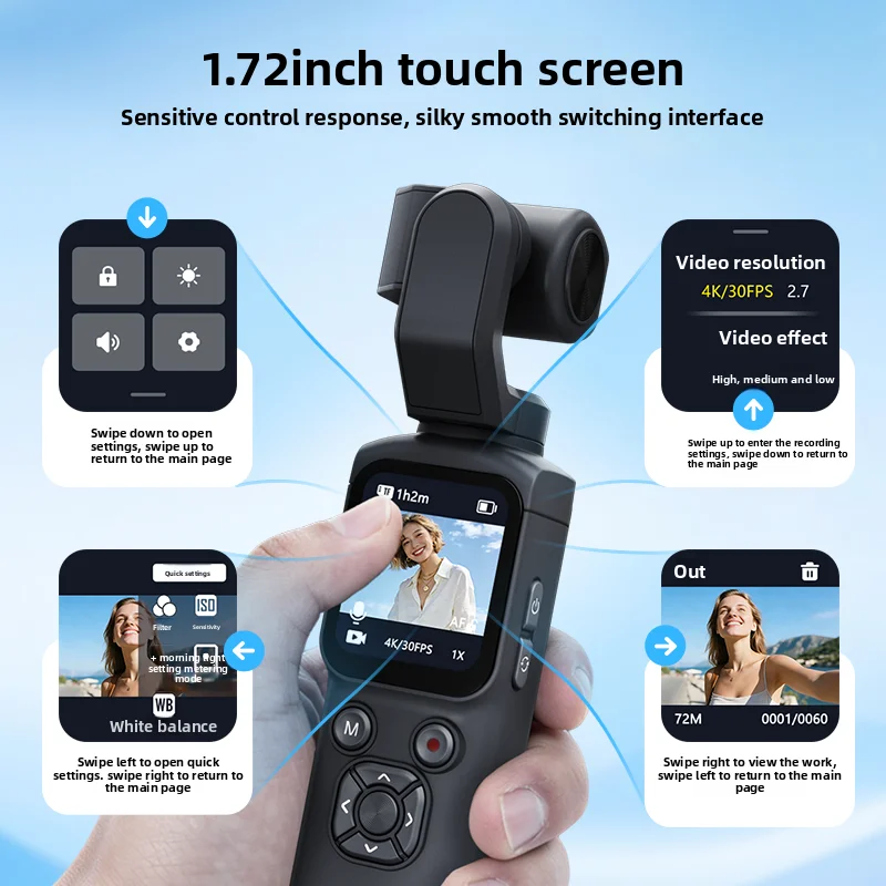 Cámara Digital de Bolsillo con - Travel Vlog Accessories reseña y precio