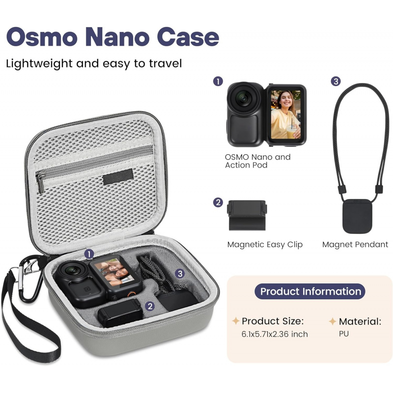 Estuche Protector de Cuero PU  - Travel Vlog Accessories reseña y precio