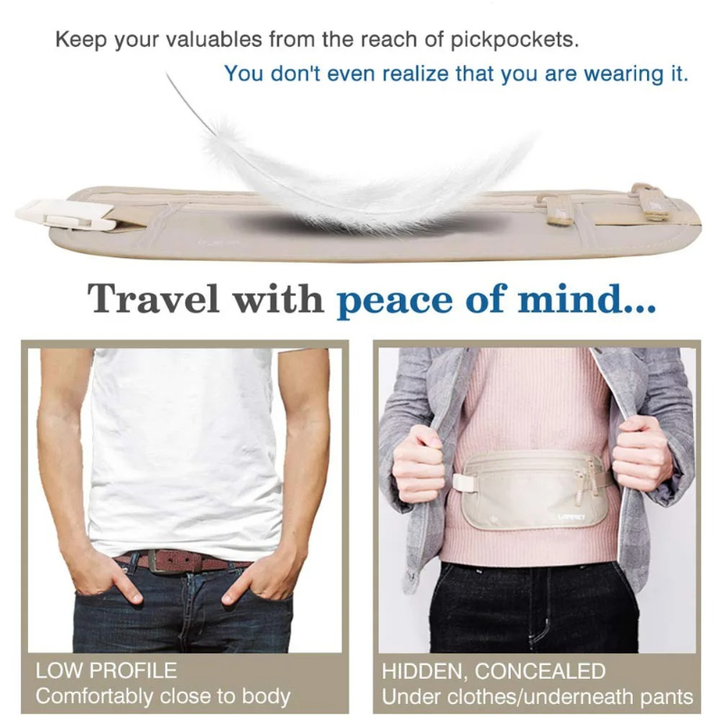 Riñoneras de viaje invisibles, - Travel Accessories Passport Holder reseña y precio